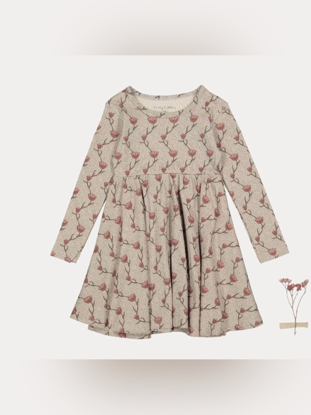 Lovely Littles Little Flowers Long-Sleeve Girls' Dress -